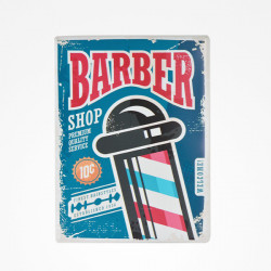 Tablou metalic frizerie ZZACC44192 METALLIC SHEET VINTAGE BARBER SHOP N.6