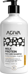 Sampon hidratare si reparare Agiva Milk Protein Amino Complex Pro Care Shampoo 1000 ml