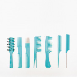 Set piepteni BFPEI42875 SET 7 COMBS AND CASE GEA BLUE