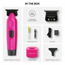 Masina de contur Cocco Hyper Veloce trimmer Pink - articol profesional doar pentru frizeri si stilisti - Img 7