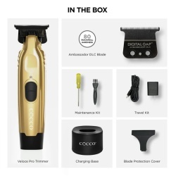 Masina de contur Cocco Veloce Pro trimmer Gold - articol profesional doar pentru frizeri si stilisti - Img 8