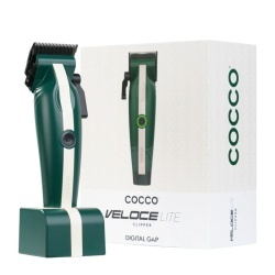 Masina de tuns Cocco Veloce Lite Clipper green-white - articol profesional doar pentru frizeri si stilisti - Img 2