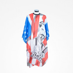Pelerina tuns ZZTEX44650 BARBER CAPE AMERICAN FLAG