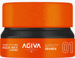 Pomada lucioasa puternica Agiva Styling Hair Wax Aqua Strong - Orange 155 Ml