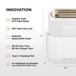 Shaver Cocco Impacto White - articol profesional doar pentru frizeri si stilisti - Img 7