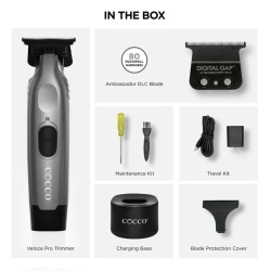 Masina de contur Cocco Veloce Pro trimmer Grey - articol profesional doar pentru frizeri si stilisti - Img 6