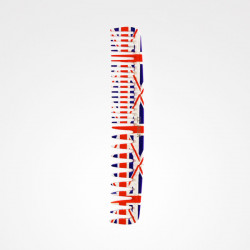 Pieptene par ZZPEI44487 DOUBLE WIDE-TEETH COMB UNION JACK LINE N.2