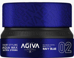 Pomada lucioasa foarte puternica Agiva Styling Hair Wax Aqua Ultra Strong - Navy Blue 155 Ml