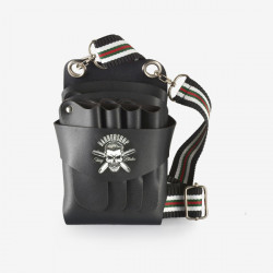 Borseta foarfeci ZZUTI44444 BARBER'S CARTRIDGE BELT BLACK HIPSTER MAN SKULL