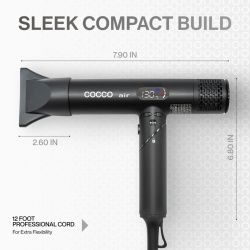Uscator Cocco Air Ionic Dryer Black - articol profesional doar pentru frizeri si stilisti - Img 6