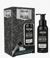 Vopsea pentru par si barba Agiva Semi- Permanent Black Color 125 Ml