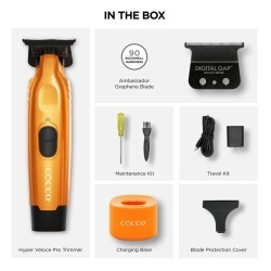 Masina de contur Cocco Hyper Veloce trimmer Orange - articol profesional doar pentru frizeri si stilisti - Img 9