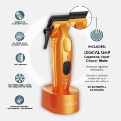 Masina de tuns Cocco Hyper Veloce Orange - articol profesional doar pentru frizeri si stilisti - Img 3