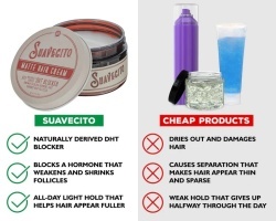 Pasta de par mata Suavecito matte hair cream with DHT blocker 113 gr - Img 5