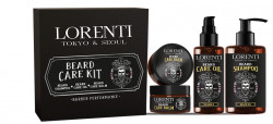 Set produse barba Lorenti beard kit ( beard shampoo + beard oil + beard wax )