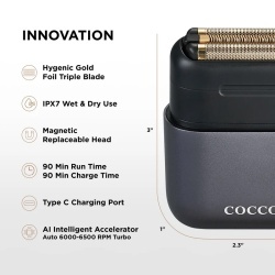 Shaver Cocco Impacto Grey - articol profesional doar pentru frizeri si stilisti - Img 7