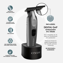 Masina de contur Cocco Veloce Pro trimmer Grey - articol profesional doar pentru frizeri si stilisti - Img 7