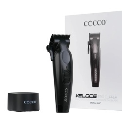 Masina de tuns Cocco Veloce Pro Matte Black - articol profesional doar pentru frizeri si stilisti - Img 2