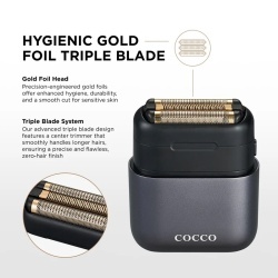 Shaver Cocco Impacto Grey - articol profesional doar pentru frizeri si stilisti - Img 4