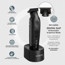 Masina de contur Cocco Hyper Veloce trimmer Carbon - articol profesional doar pentru frizeri si stilisti - Img 3