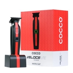 Masina de contur Cocco Veloce Lite trimmer black-red - articol profesional doar pentru frizeri si stilisti - Img 4