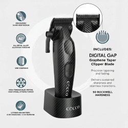 Masina de tuns Cocco Hyper Veloce Carbon - articol profesional doar pentru frizeri si stilisti - Img 3