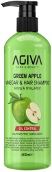 Sampon pentru control sebum Agiva Green Apple Hair Vinegar & Shampoo 400 ml