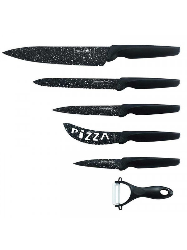 Set cutite 5 piese Royalty Line RL-MB5N, Acoperire marmura,cutie inchidere.