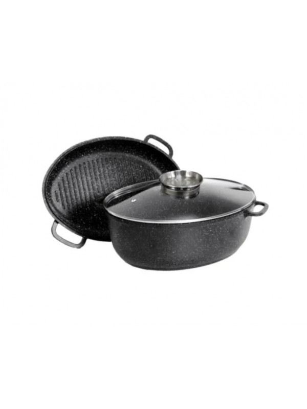 Tava Ovala Marmorata 3 in 1 Royalty Line RL-KCS01