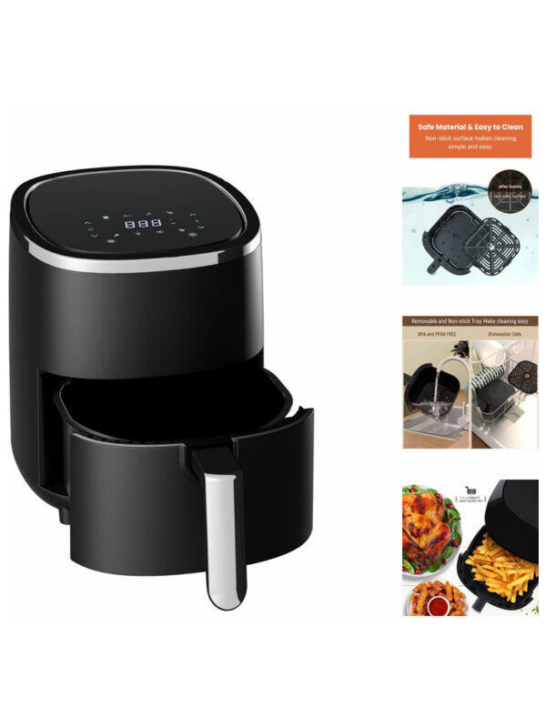 Friteuza cu aer cald XL 3,5 Litri 1200W Negru RL-AF5605D
