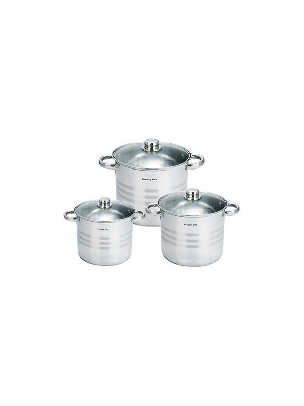 Set 3 oale inox cu capac Royalty Line RL-SP2