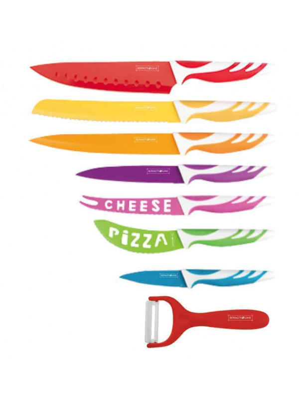Set cutite multicolore 7 piese Royalty Line,RL-COL7A,Royalty Line
