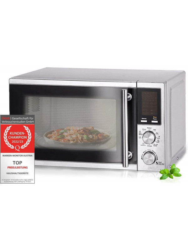 Cuptor microunde digital cu gratar - 20 Litri - 900 W -Royalty Line® MWO3805 10 programe de gătit