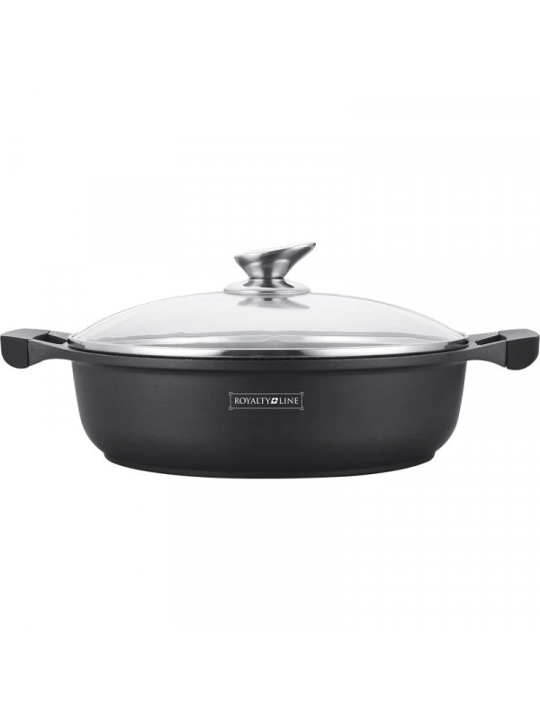 Cratita marmorata joasa cu capac 32 cm 5.5L RL-BR32ML Royalty Line