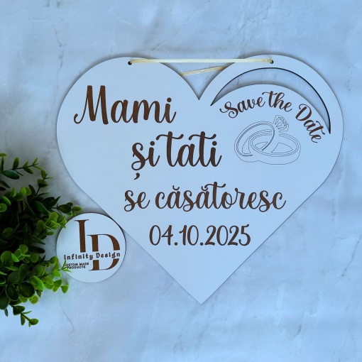 Save the date inimă