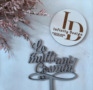 Topper tort 'La mulți ani' - Img 1