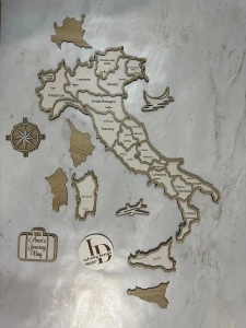 Harta Amintirilor Italia – Ramă Foto Personalizată cu Locațiile favorite - Img 2