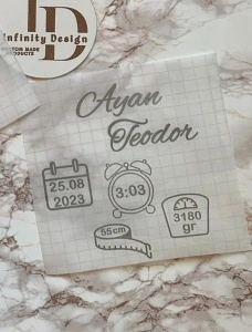 Sticker cu detaliile bebeluşului - Img 2