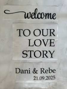 Sticker pentru oglindă ' welcome to our love story' - Img 2