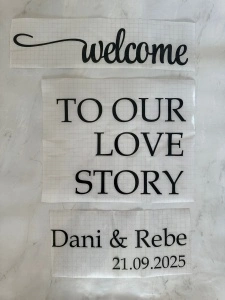 Sticker pentru oglindă ' welcome to our love story' - Img 2