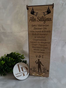Cutie cadou sticlă alcool personalizată
