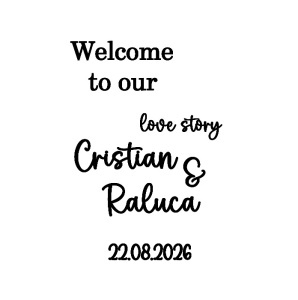 Sticker pentru oglindă - Welcome to our story