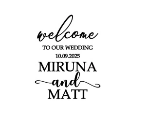 Sticker pentru oglindă ' welcome to our wedding'