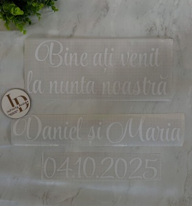 Sticker pentru oglindă 'Bine ați venit la nunta noastră' - Img 2