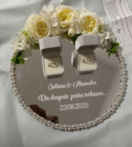 Sticker pentru oglindă verighete "Din dragoste pentru totdeauna" - Img 4