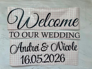 Sticker pentru oglindă 'Welcome to our wedding' - Img 4