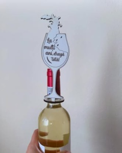 Topper pentru sticlă, 'La mulți ani, dragă tată'