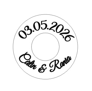 Sticker cu nume pentru piciorul paharului
