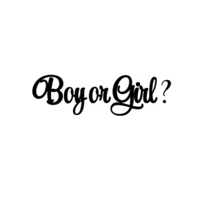 Sticker pentru oglindă - Boy or Girl