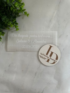 Sticker pentru oglindă verighete "Din dragoste pentru totdeauna" - Img 2